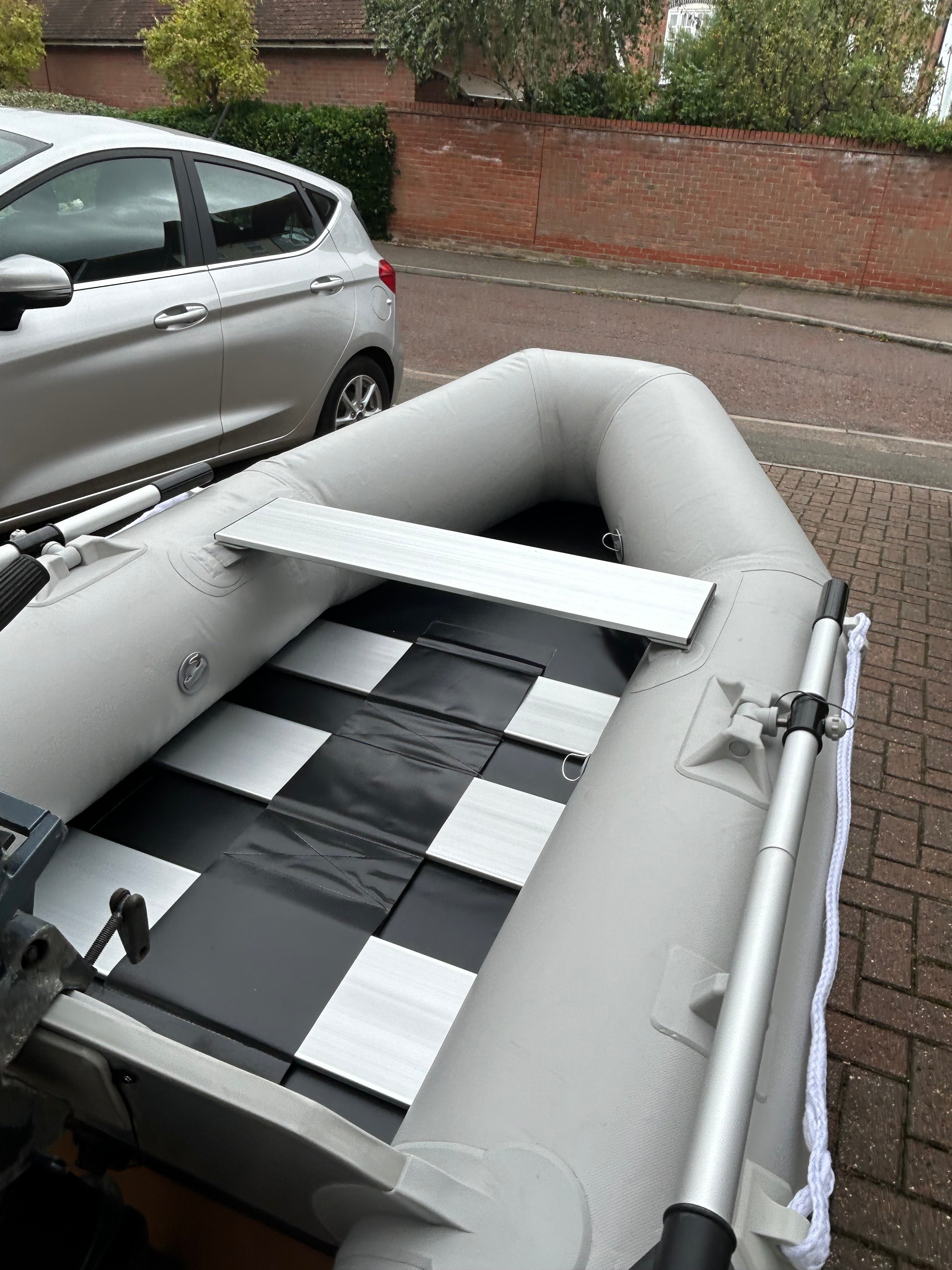 Inflatable dinghy 230 with Yamaha 4hp outboard.