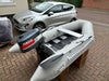 Inflatable dinghy 230 with Yamaha 4hp outboard.