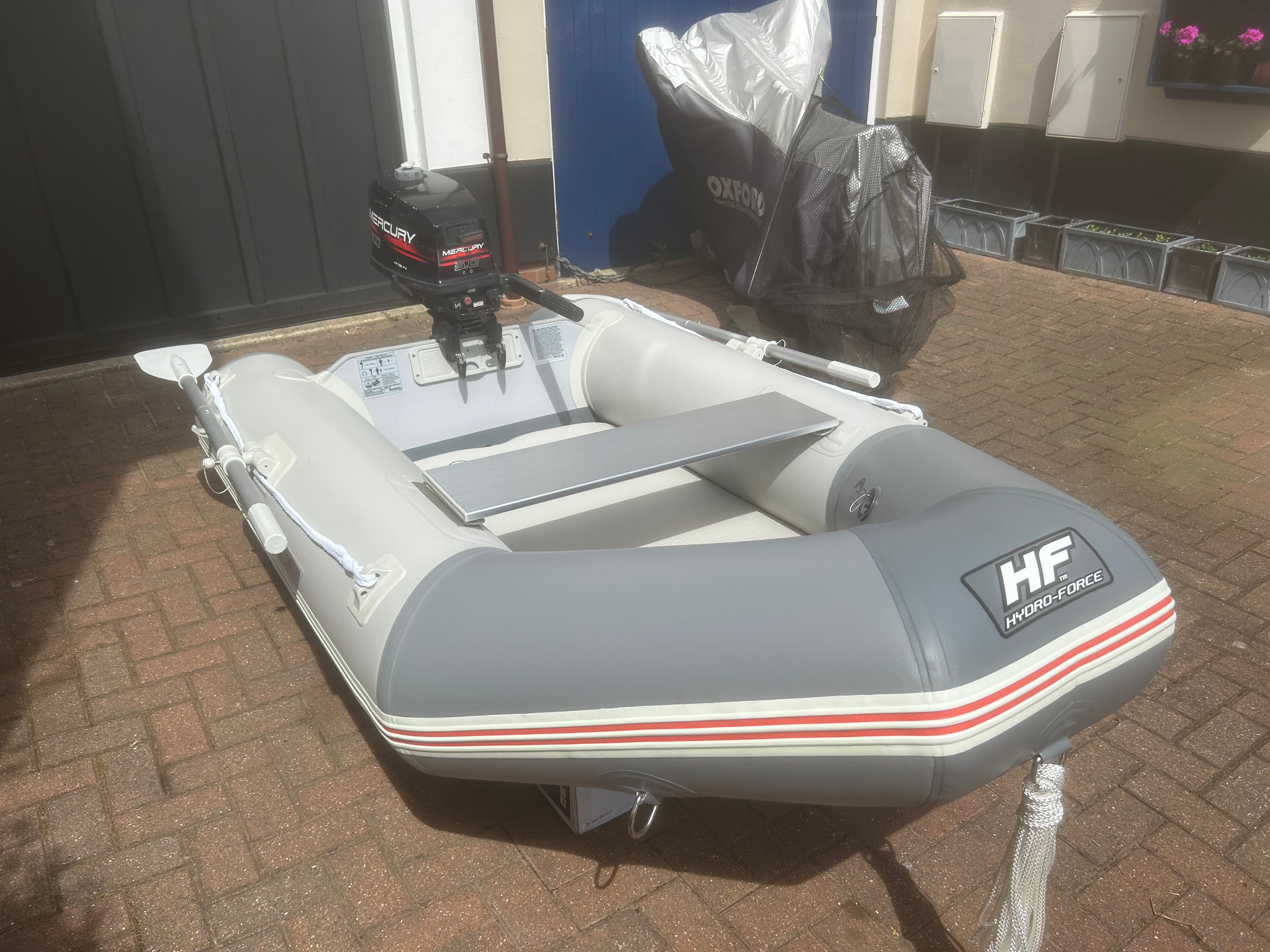 Deal of the Week! Hydro-force 240 air deck with Mercury 5hp outboard