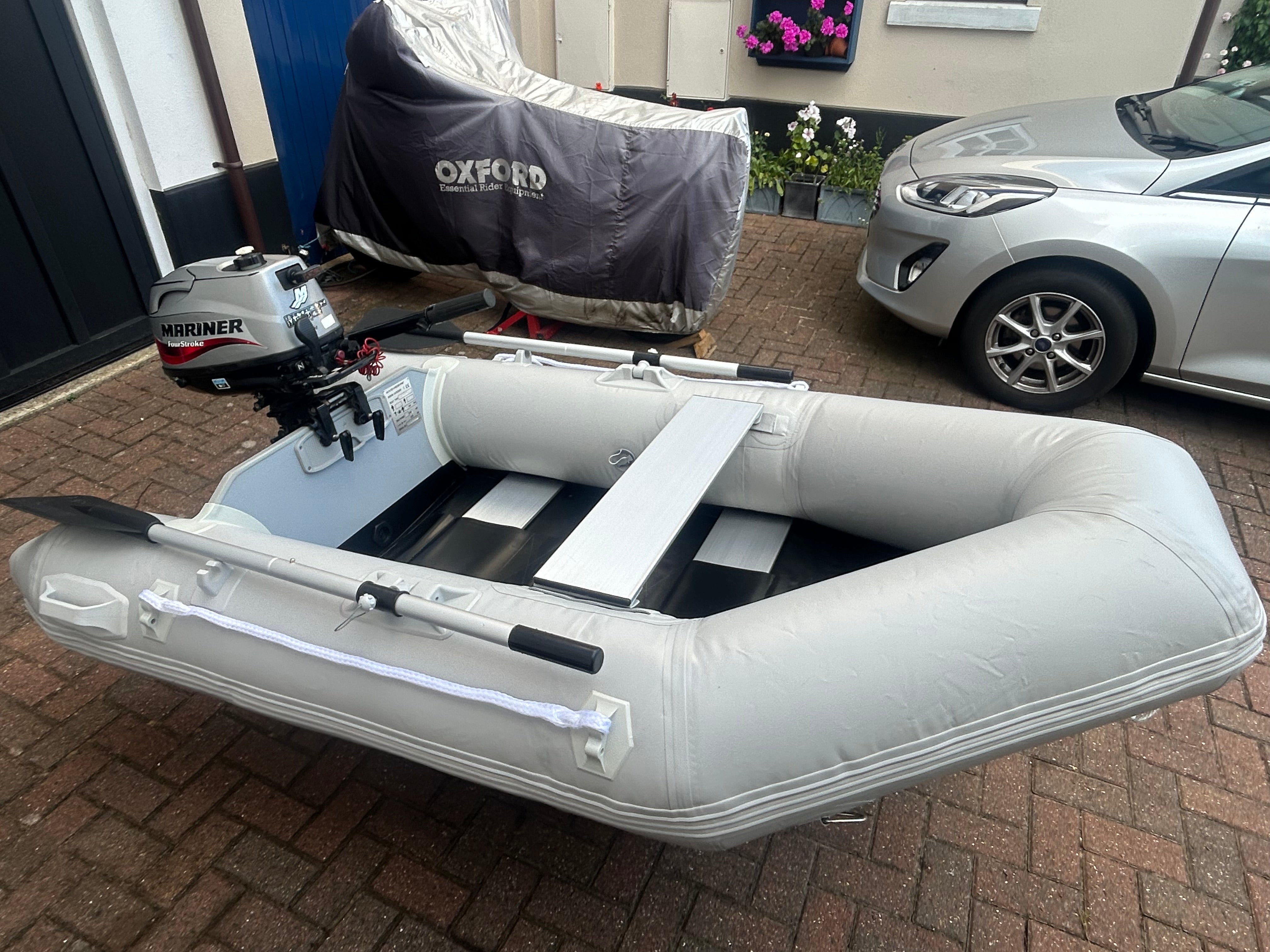 Inflatable dinghy 230 with Mariner 5hp 4 stroke outboard