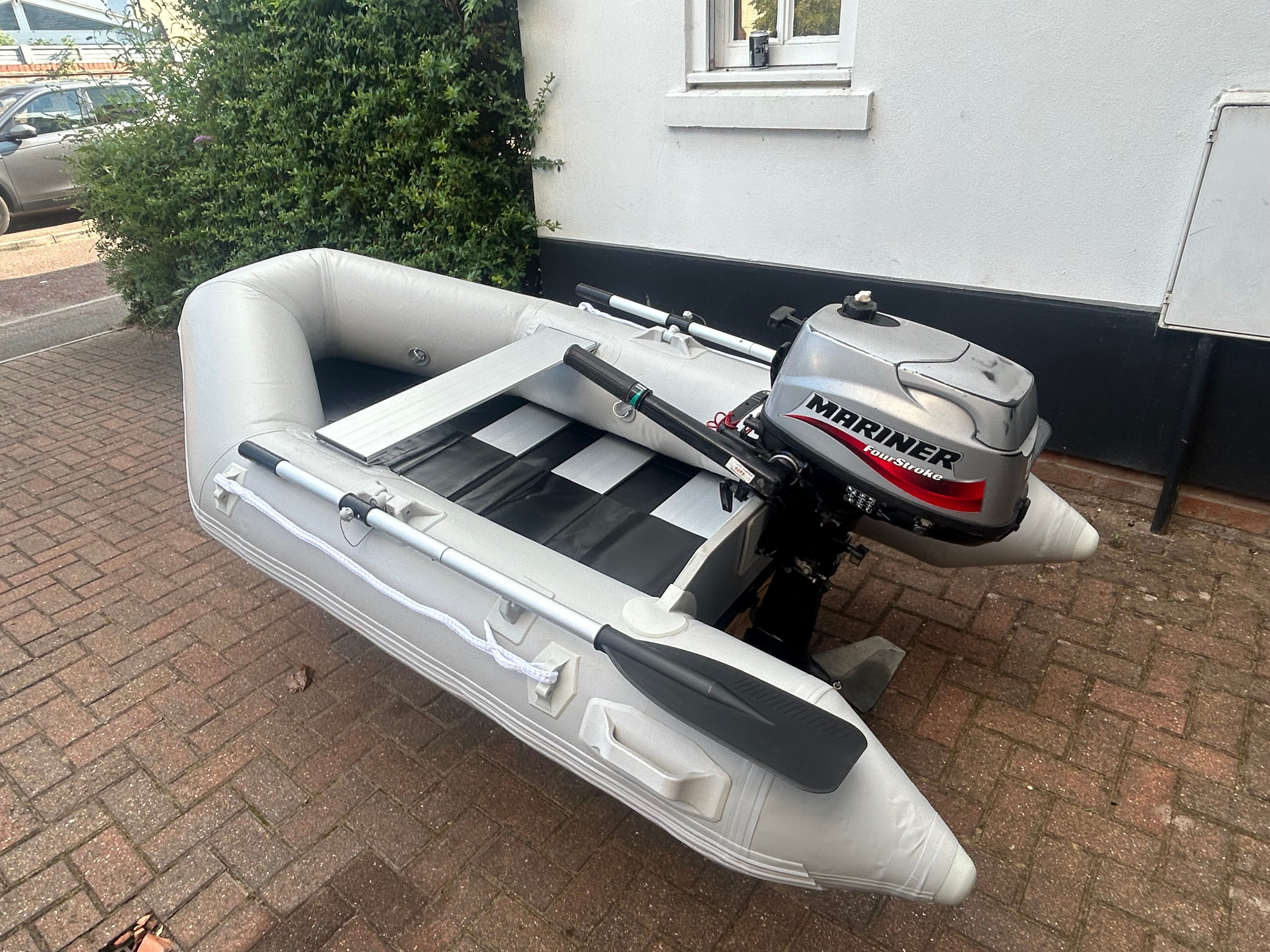 Inflatable dinghy 230 with Mariner 5hp 4 stroke outboard