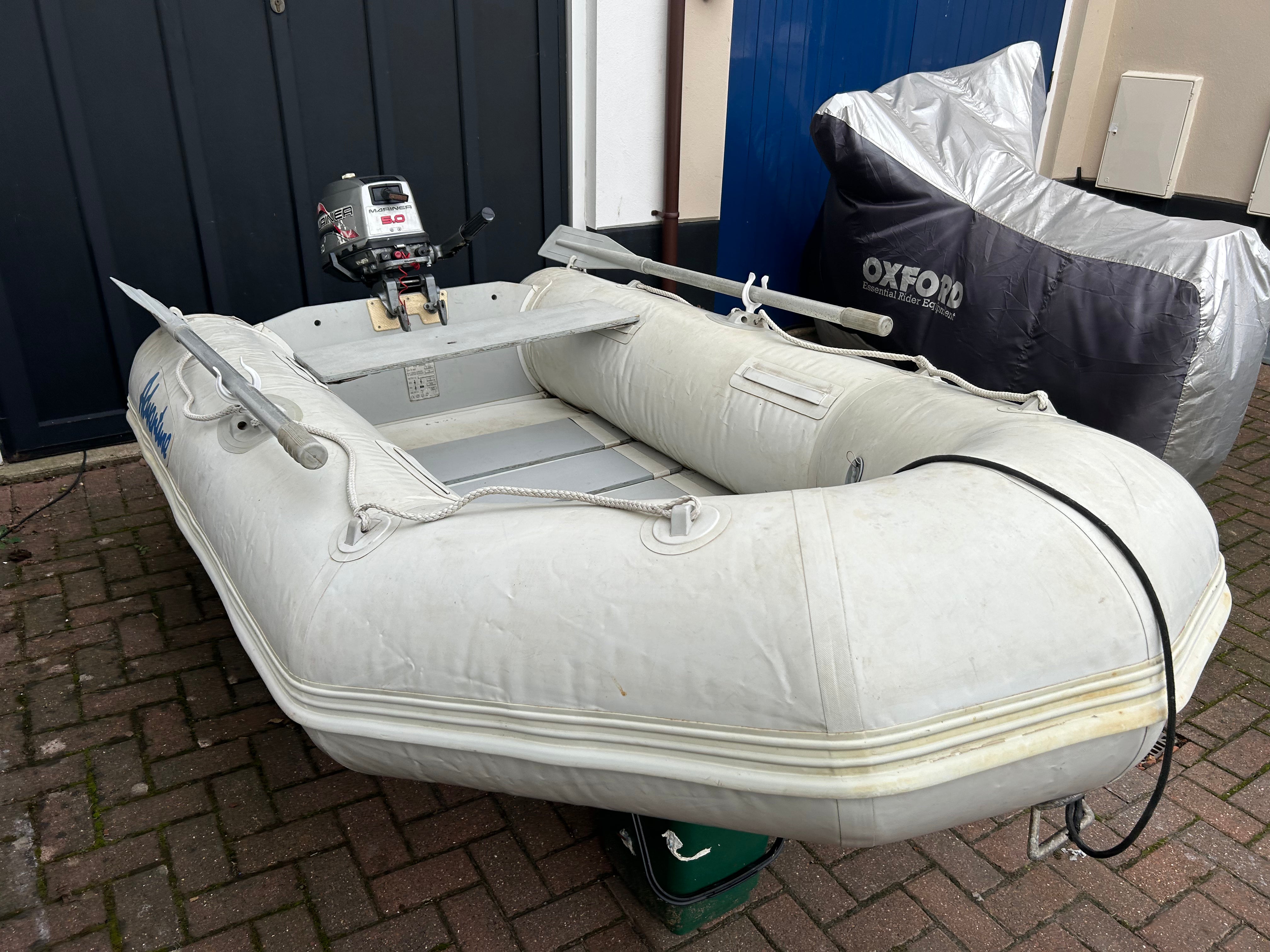 inflatable Dinghy 260 with Mariner 5hp Outboard