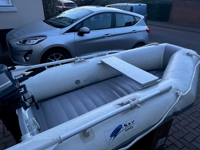 Inflatable dinghy 300 with Yamaha 4hp outboard - £225 major service