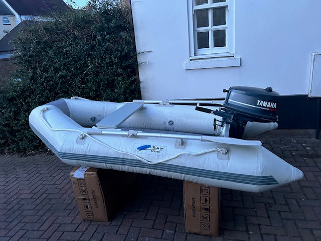 Inflatable dinghy 300 with Yamaha 4hp outboard - £225 major service