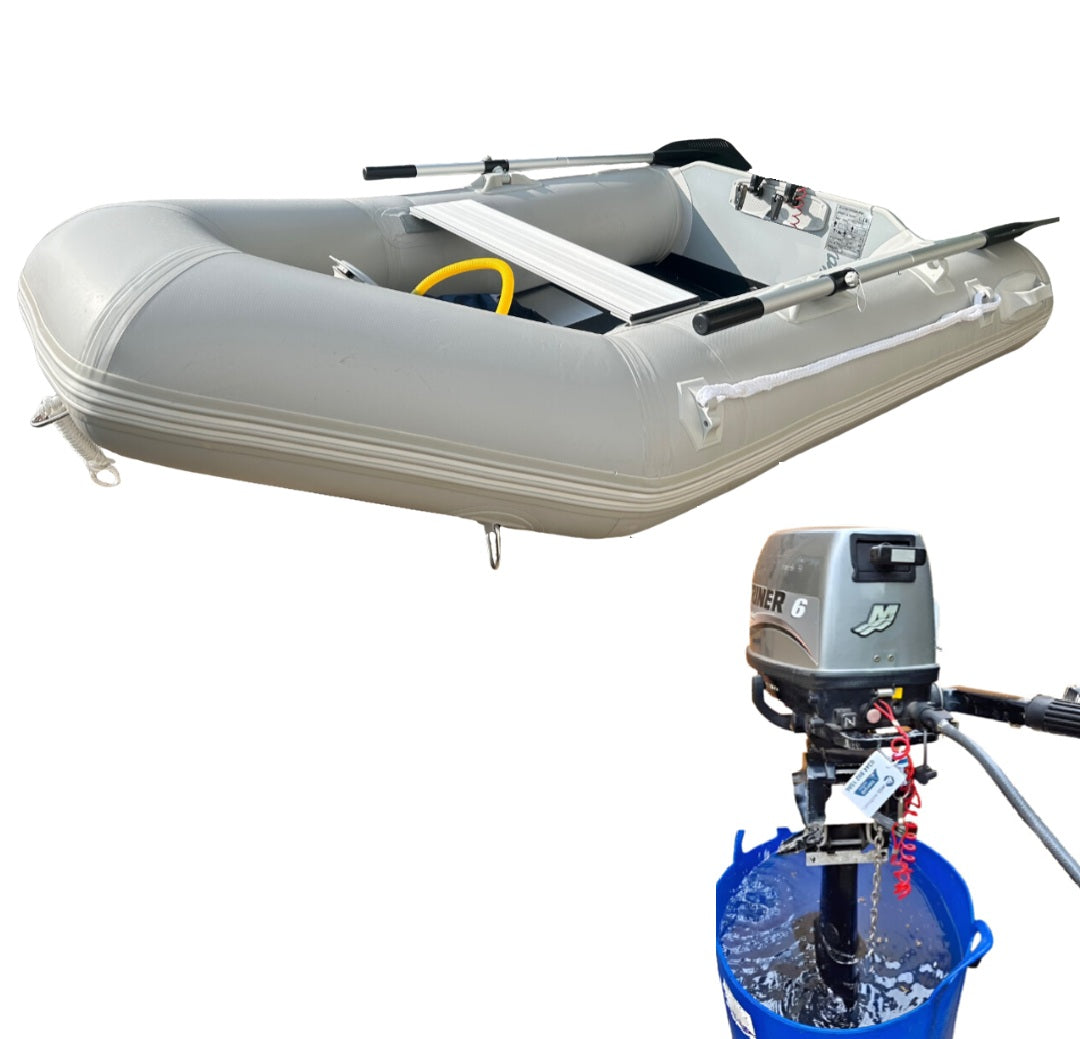 Deal of the week! Inflatable dinghy 230 with Mariner 6hp outboard